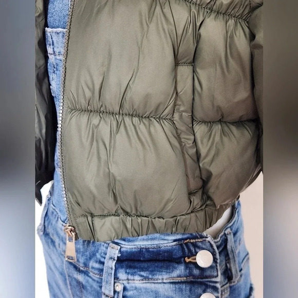 NWT || COALITION LA || army green puffer jacket - Picture 4 of 6
